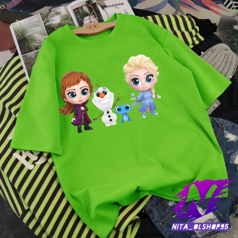 frozen elsa dan ana baju anak elsa ana kaos elsa ana dan boneka salju