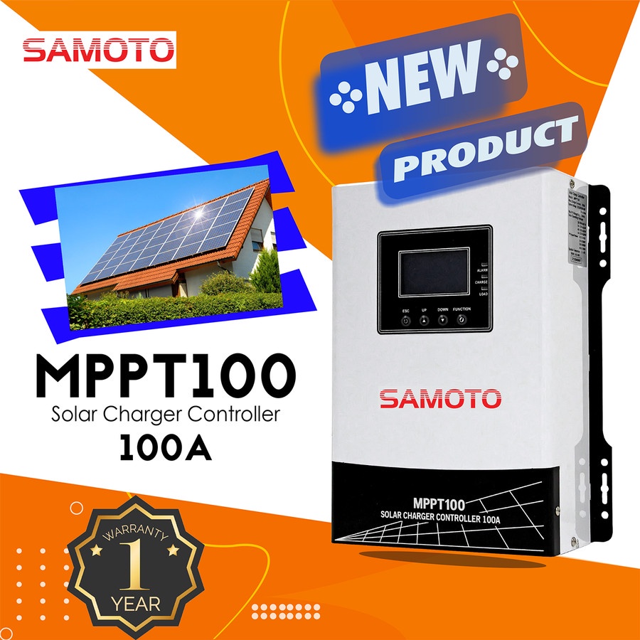 SOLAR CHARGER CONTROLLER MPPT 100A /SAMOTO /TENAGA SURYA / SOLAR PANEL