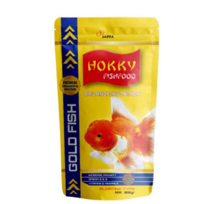 pakan pelet ikan koki / goldfish hokky 100 gram