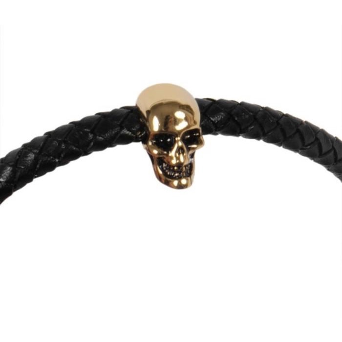 Alexander Mcqueen Leather Skull Bracelet Original Authentic Gelang 82