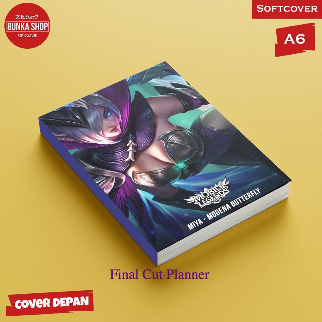 

Pocket Note Mobile Legends Miya Modena Butterfly Softcover A6 Buku Tulis catatan Notes Agenda Planner Jurnal .