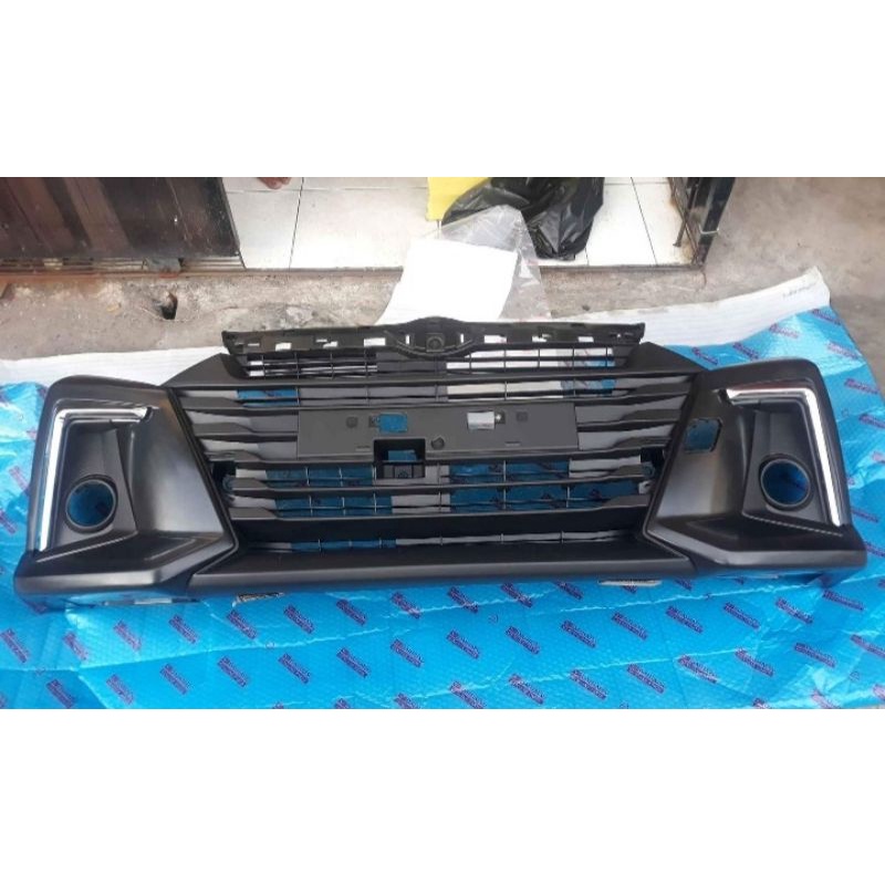 bemper depan ayla 2020 komplit liscrom foglamp