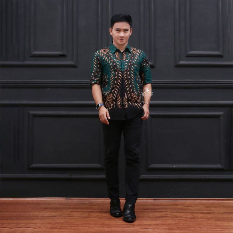 KEMEJA BATIK PRIA/BATIK PRIA/BATIK PRIA JUMBO/HEM BATIK PRIA JUMBO LENGAN PENDEK M L XL XXL 3XL 4XL 5XL 6XL 7XL 8XL 9XL 10XL