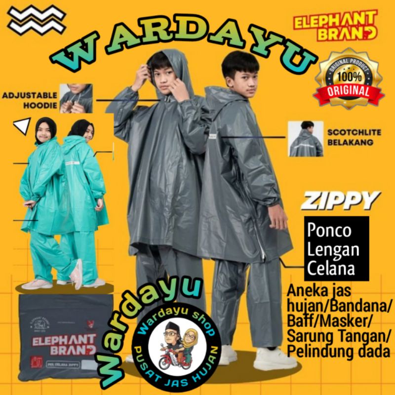 Jas Hujan Ponco Lengan Celana Penguin Kombinasi Sporty Dewasa Pria Wanita Terlaris / Raincoat Penguins Phonco 369 / Mantel Cewek Cowok Remaja Terbaru Murah Berkualitas / Terusan poncho  Elephant Gajah Zippy Terbaik Batman CelanaTermurah Harga grosir