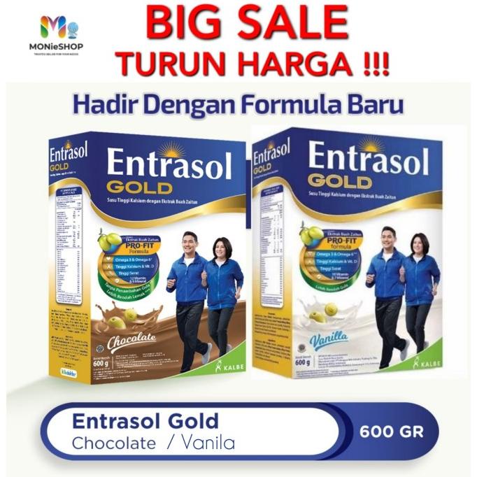 

[ COD ] Entrasol Gold 600gr Vanila coklat