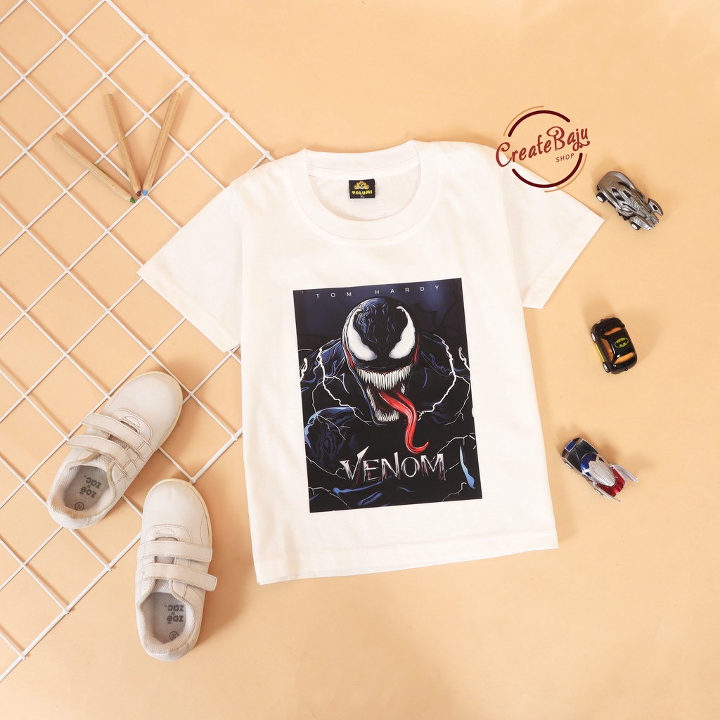 PROMO 7.7 KAOS ANAK LAKI VENOM 1-7 TAHUN BAJU ATASAN ANAK LAKI FASHION TERMURAH BAHAN KATUN