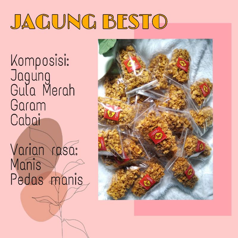 

emping jagung pedas manis besto jagung gepeng asli gula jawa