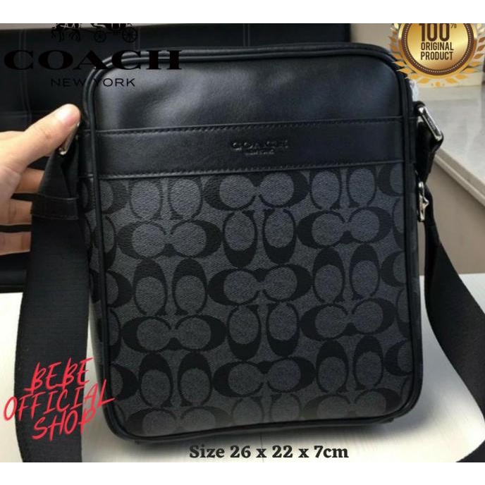 [ORIGINAL] COACH Signature Logo Flight Bag / Tas Pria Original