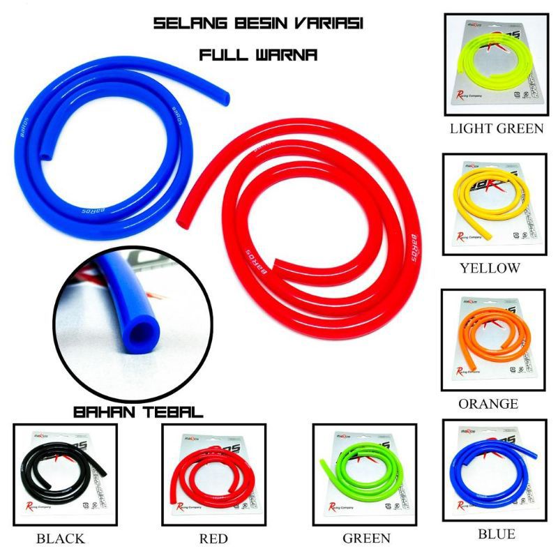 SELANG BENSIN BAROS SLANG HAWA WARNA UNIVERSAL SELANG OLI SAMPING 85CM ORIGINAL BAROS