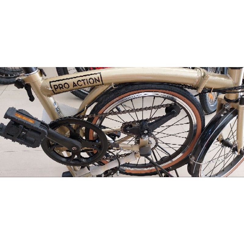 sepeda lipat pro action parrot  3speed
