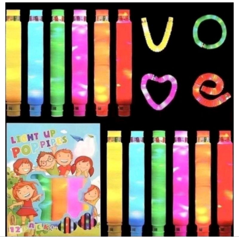 POP LIGHT UP PIPES/MAINAN VIRAL/MAINAN ANAK