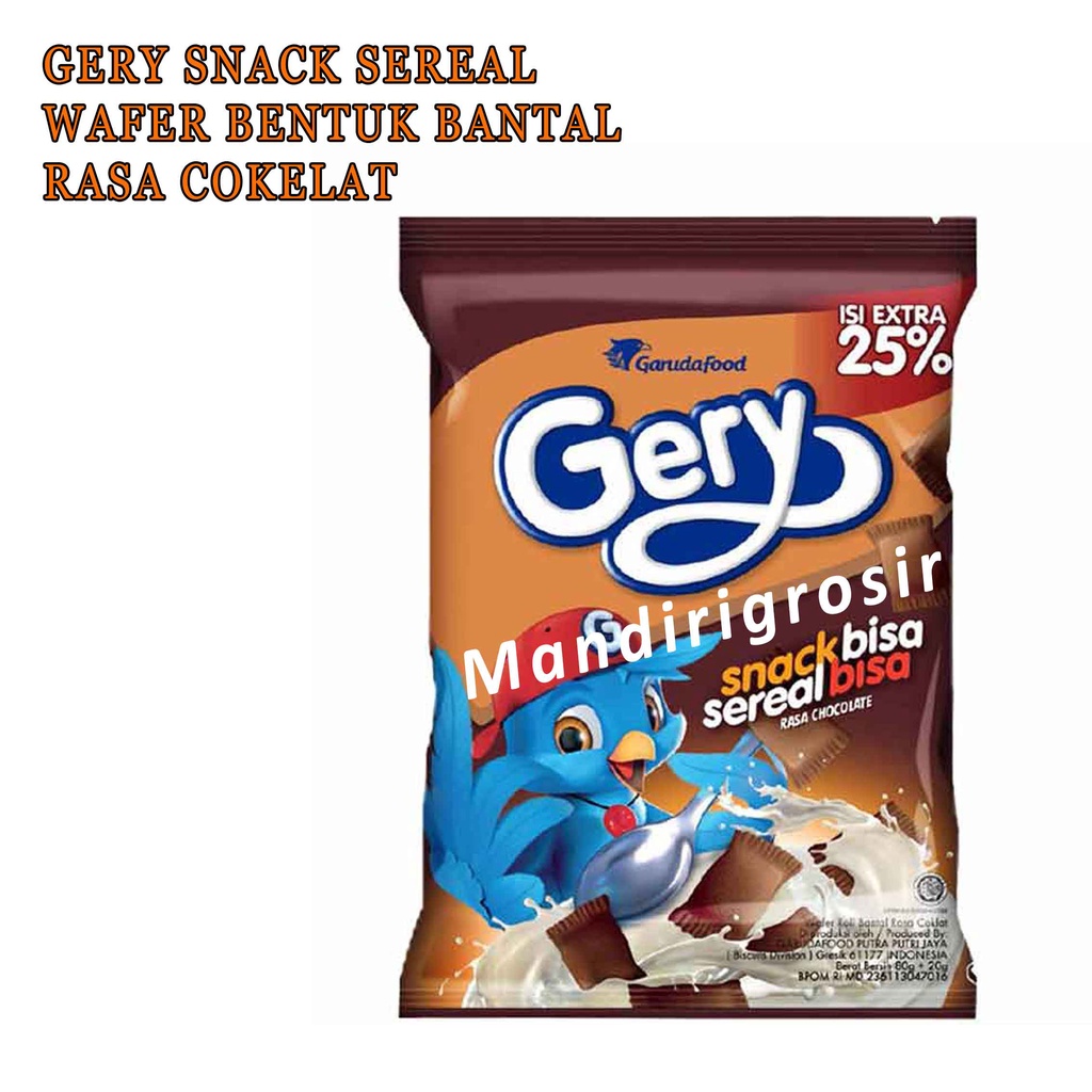 Wafer Sanck Bentuk Bantal * Gery Snack * Snack Sereal * Rasa Cokelat