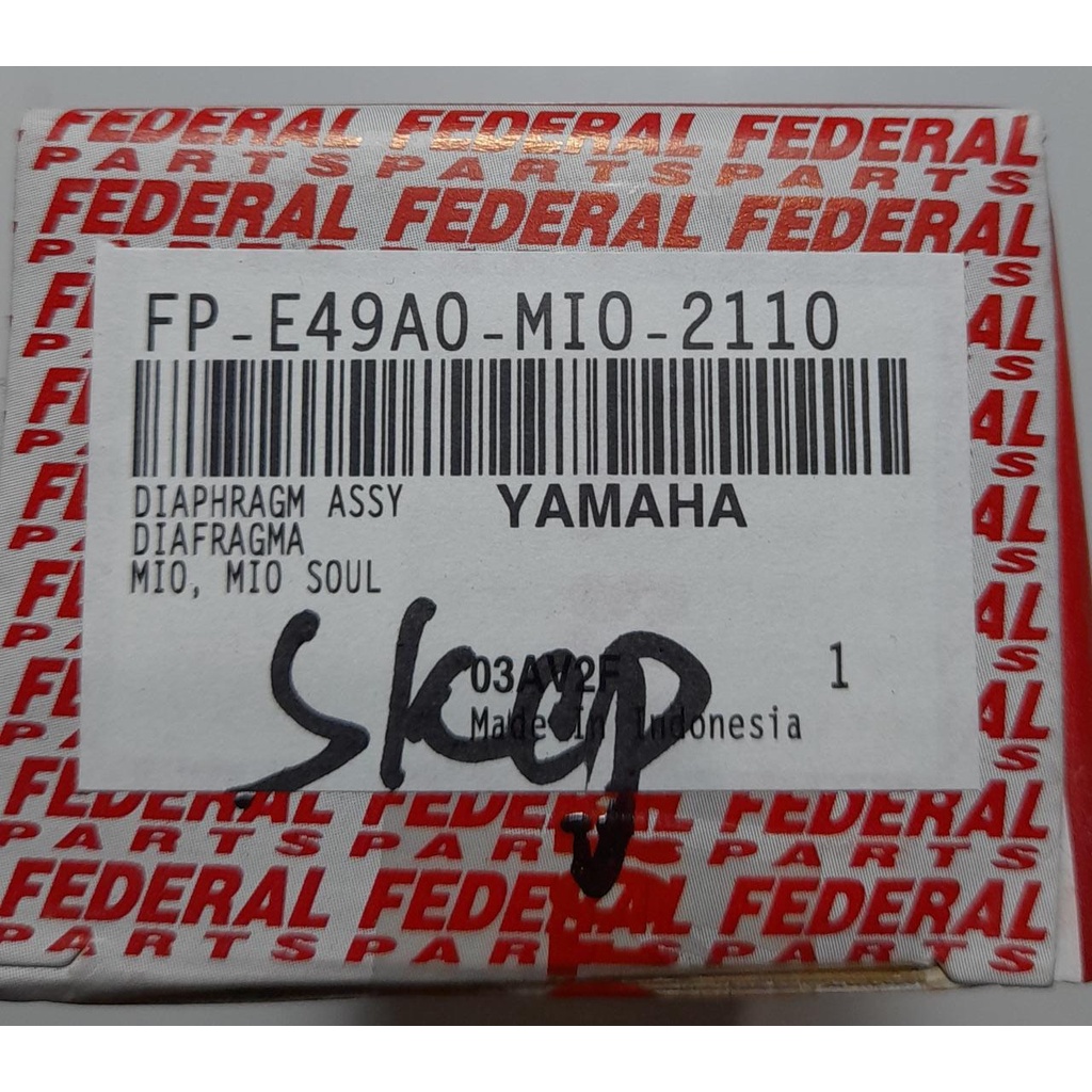 Piston Karet Vakum Vacum Karburator Skep Diafragma Federal Mio E49A0 MIO 2110