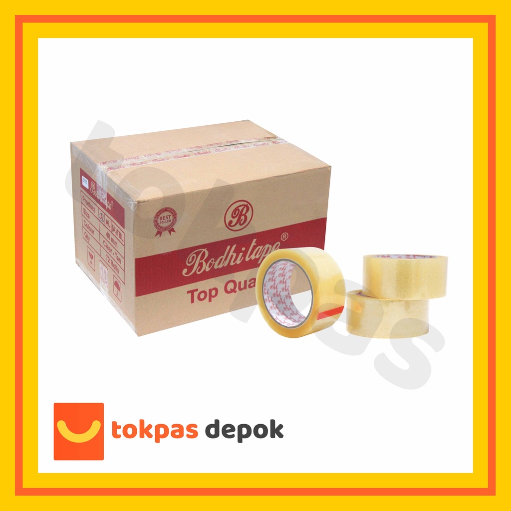 

[KHUSUS GOJEK/GRAB] 1 Karton Lakban Bodhi Tape 45 mm - 100 Yard Top Quality
