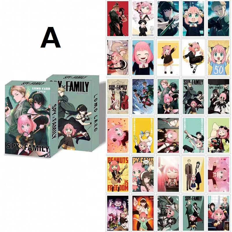 SXF008 – Lomo card kartu koleksi Spy x Family Anya Anime Cosplay Jepang