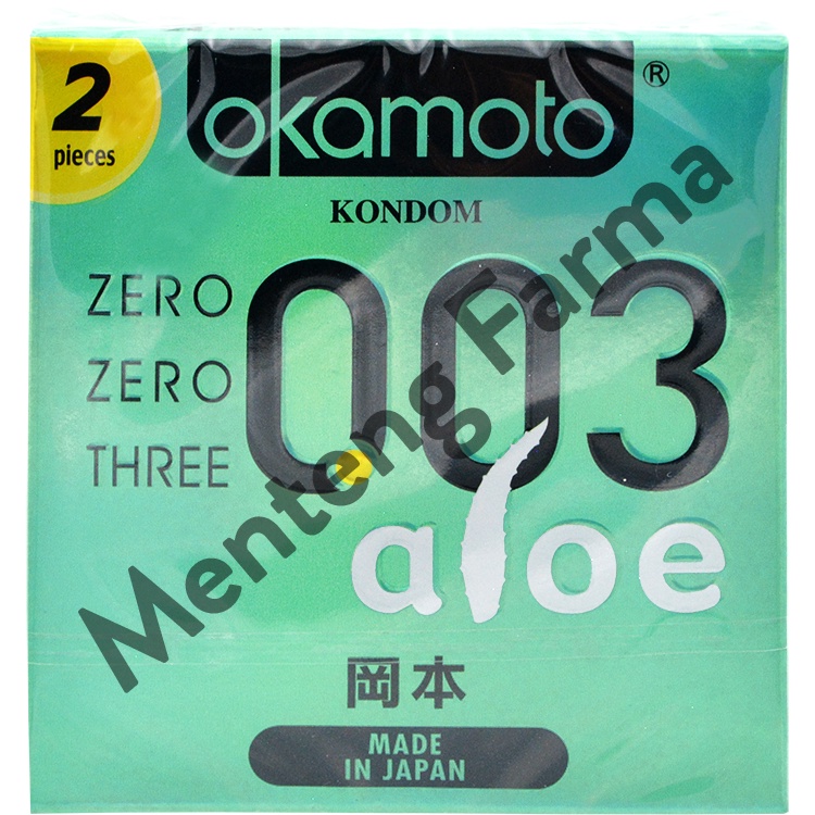 Kondom Okamoto 003 Aloe 2 Pcs - Dengan Aloe Vera Essence