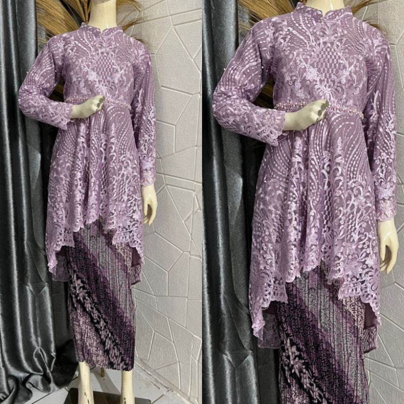 KEBAYA MODERN // KEBAYA ORIGINAL // TUNIK LESTY KEJORA // BAHAN FULL TILLE BORDIR MUTIARA PREMIUM MIX PAYET // KODE EK