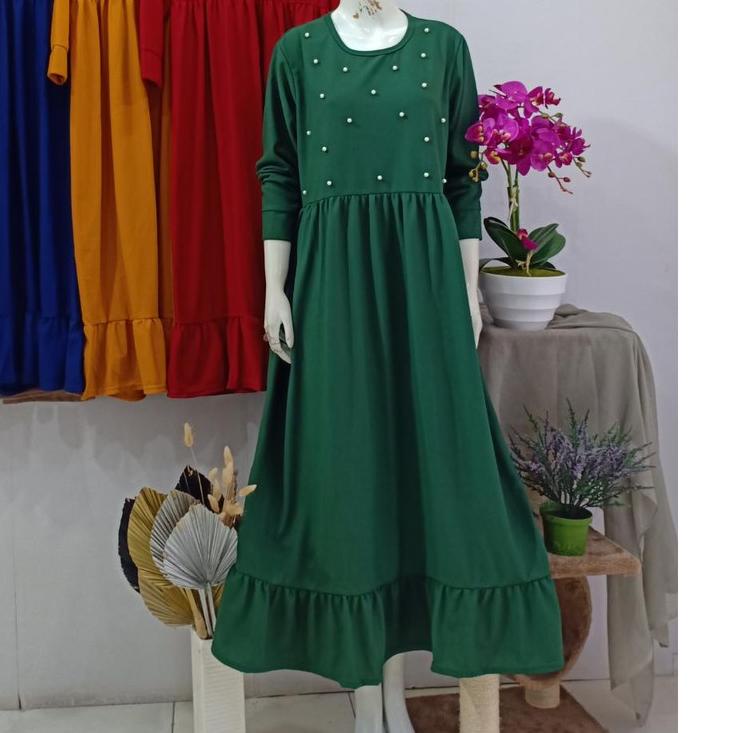 Gamis Jumbo / Gamis Jumbo Mutiara Tembak Model Rample ( Real Pick ) Ld 120 , Pjg 135 / Gamis Terbaru