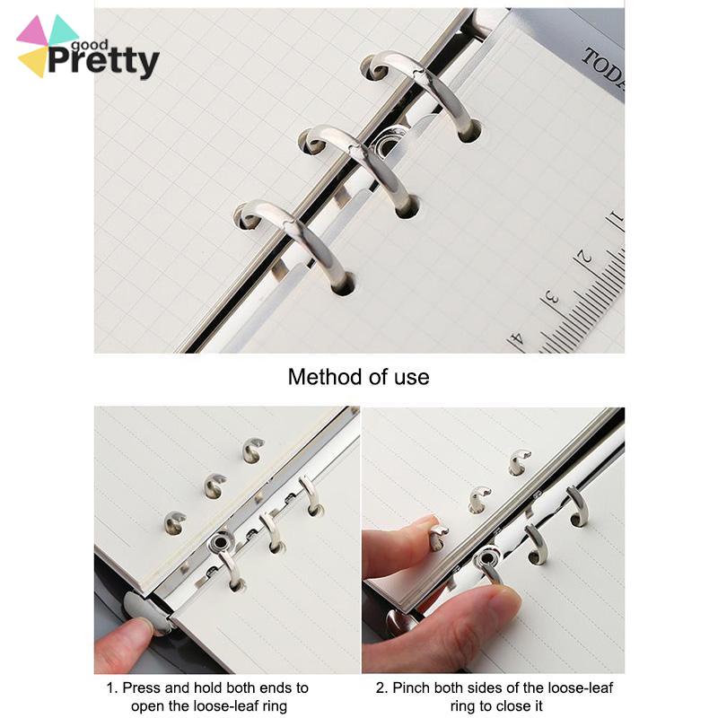 A6/A5 Clear Soft PVC Notebook Binder Cover Planner 6-Ring Loose-Leaf Folder Stationary - PD