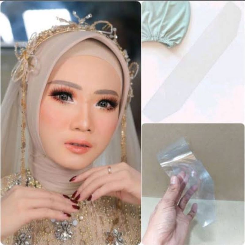 Mika Jilbab tegak Kaku Hijan anti Letoy/Mika fiber/Mika Plastik