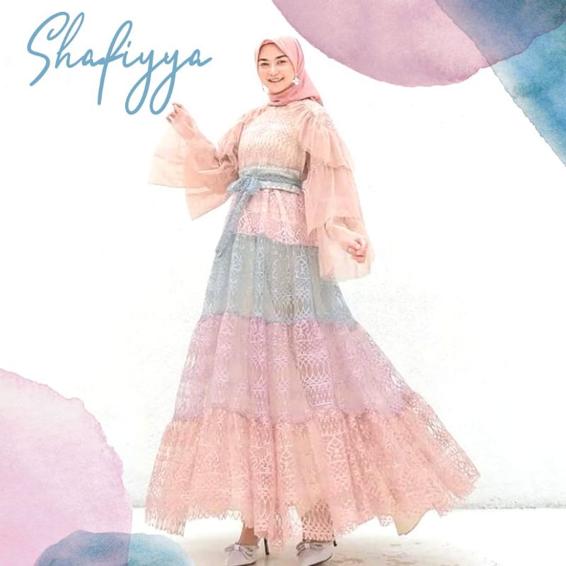 Shafiyya Dress by Ori MissKami MissKamiHijab / Dress Pesta Busui Friendly / Brukat Dress / Emma Dres