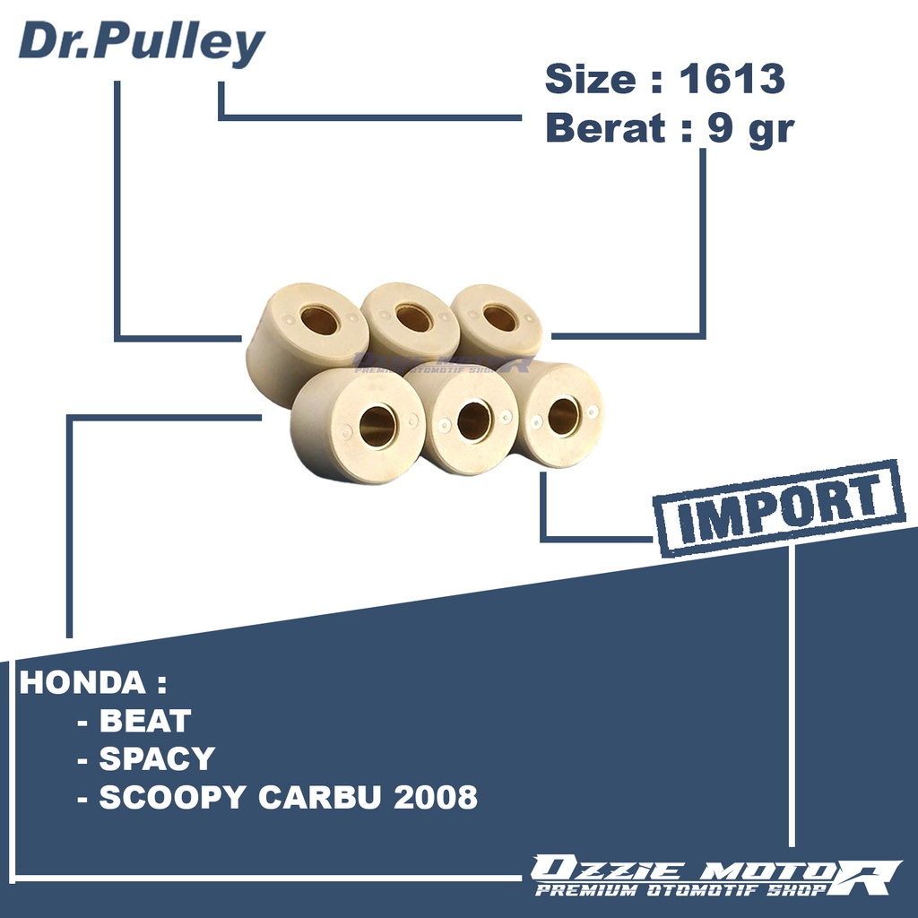 DR PULLEY 1613 ROLLER BEAT SPACY SCOOPY KARBU 8gr s/d 12gr