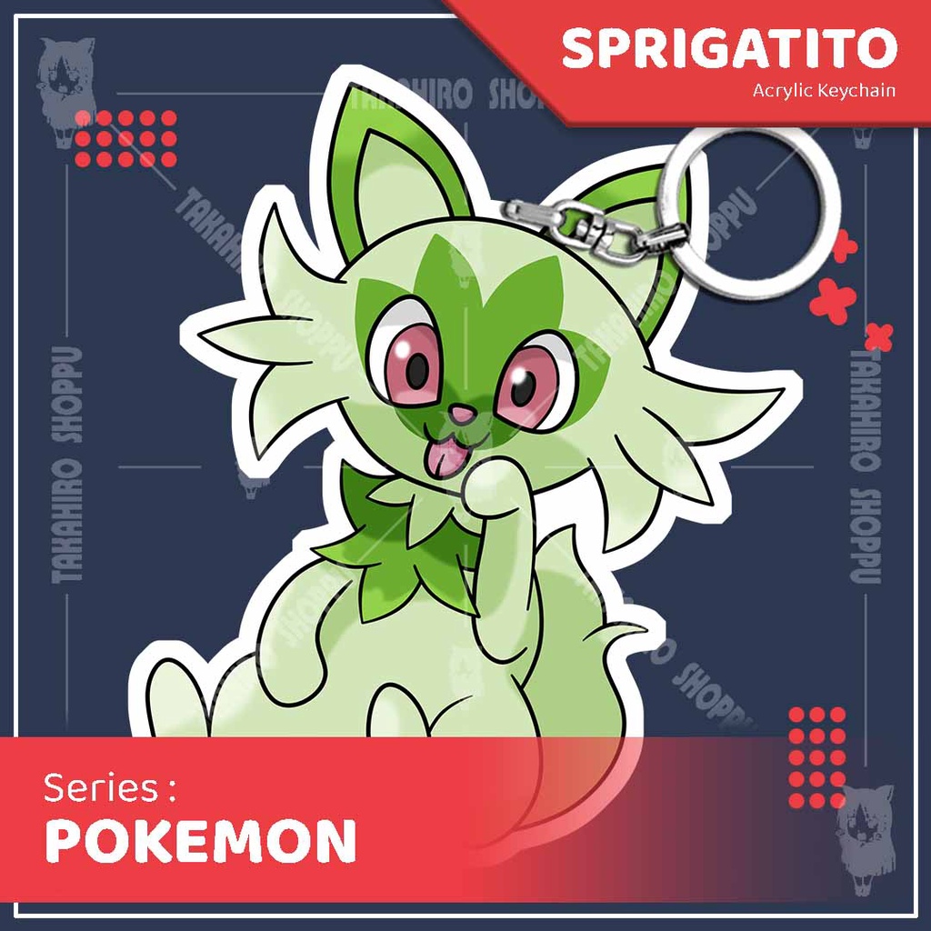 Gantungan Kunci / Keychain Akrilik Pokemon SPRIGATITO