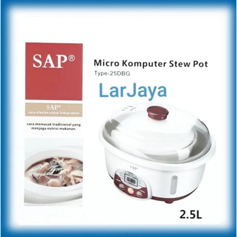 Stew Pot Cooker / Slow Cooker Sap 25DBG /2,5 Liter Micro Computer