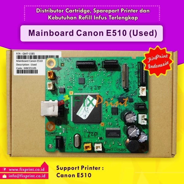 Main Board Printer Canon E510 - Mainboard E510 Motherboard Canon E510 Used