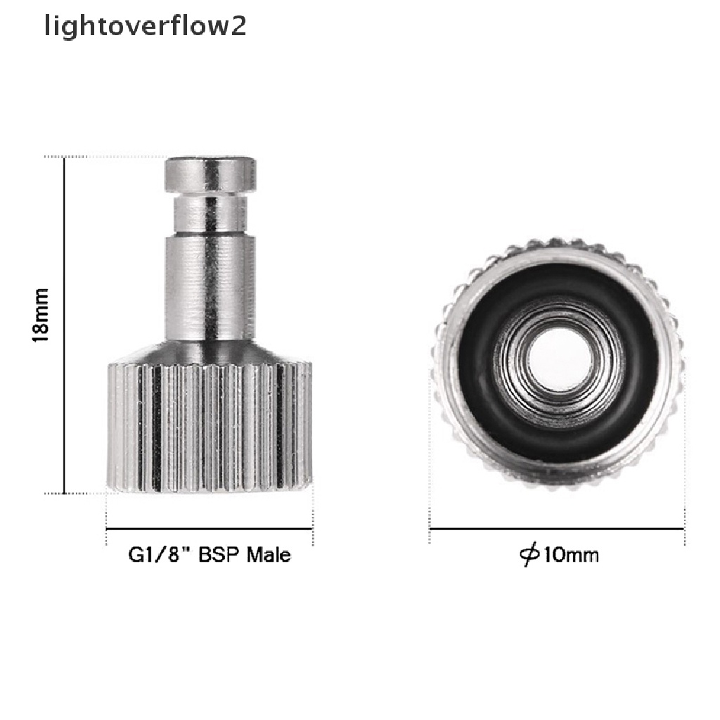 (lightoverflow2) Adaptor Airbrush Quick Disconnect Coupler Dengan 5 Male Fitg (ID)