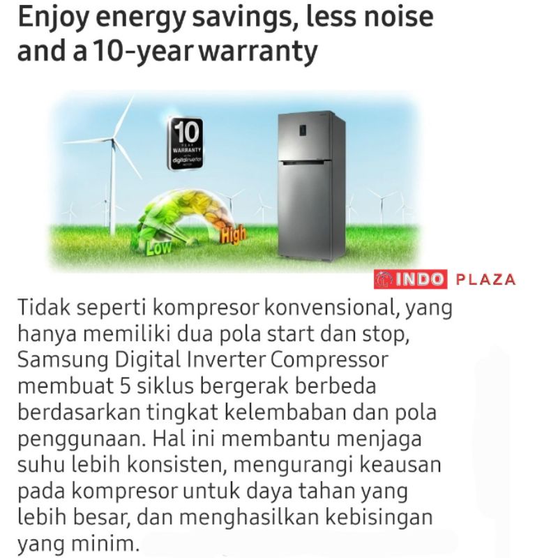 KULKAS SAMSUNG 2 PINTU INVERTER RT20FARWDSA