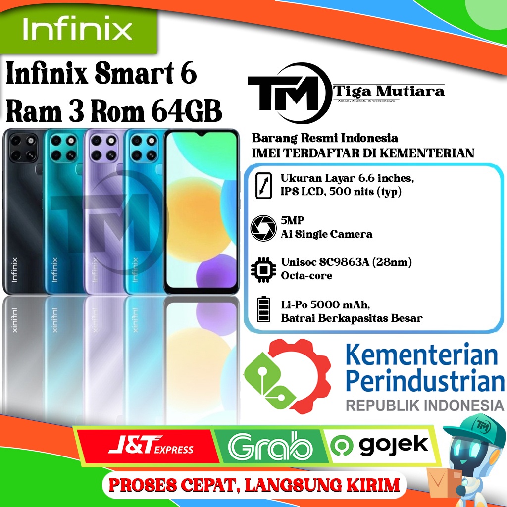 Infinix Smart 6 Ram 3 Rom 64GB