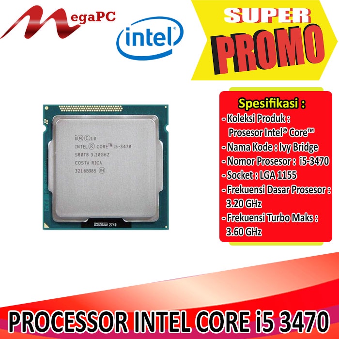 Processor Intel Core i5 3450/3470/3550 Soket 1155 Gen 3