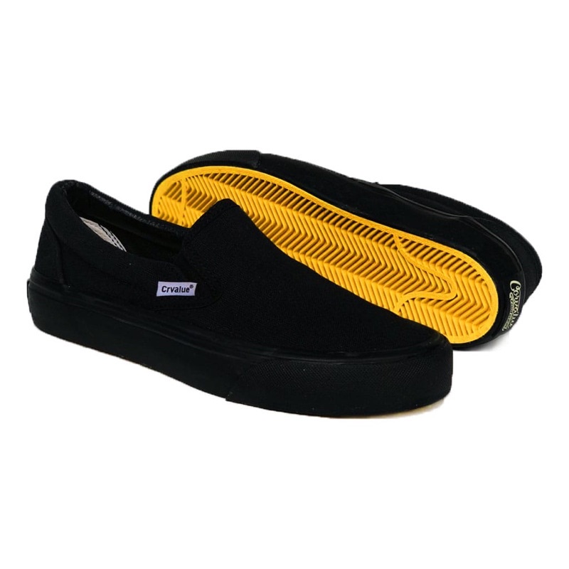 Sepatu Slip On CorvalueFootwear Rochester mono full black