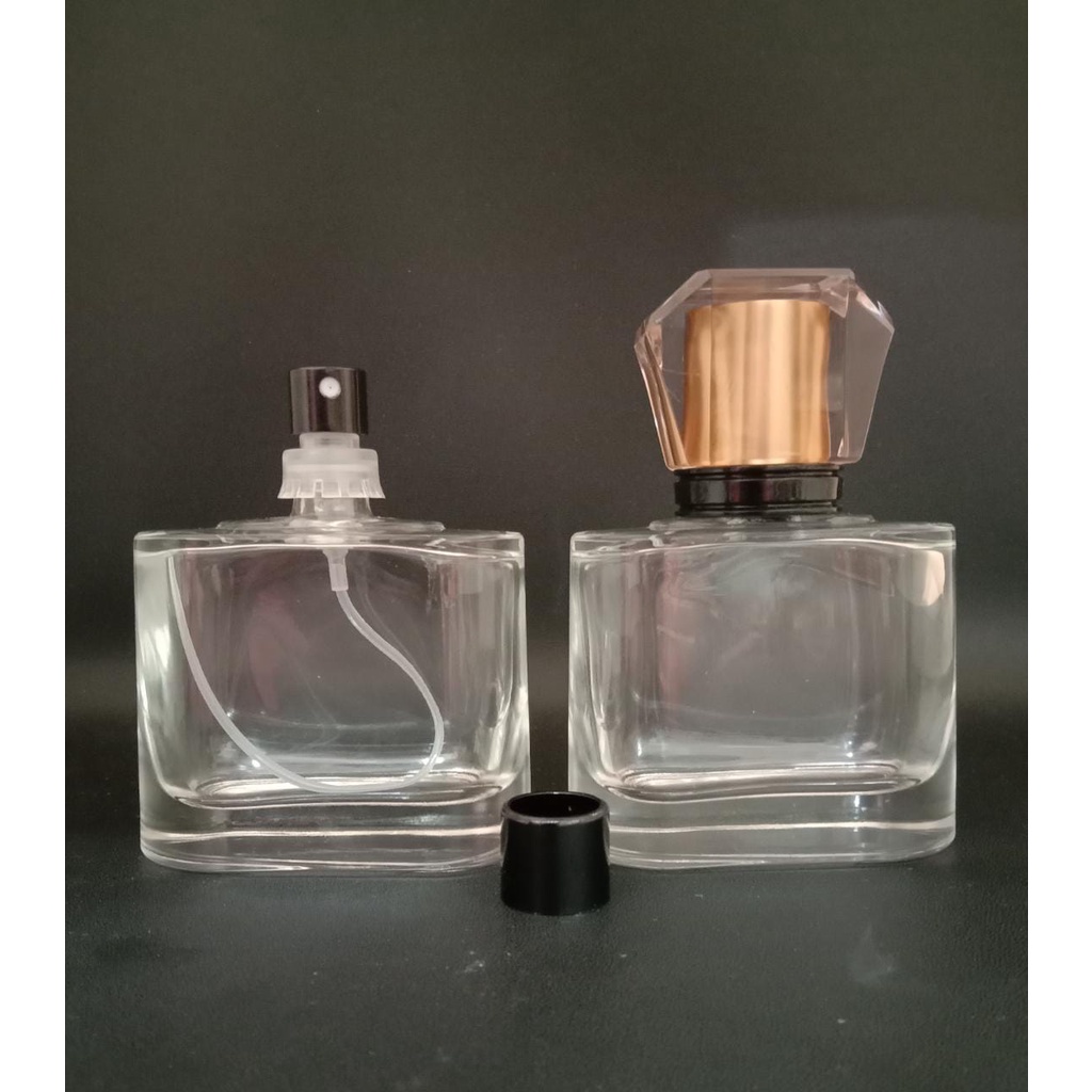 Botol Parfum Press V32260 Easypum+Ring Hitam Tutup Crystal/Acrylic Gold Eceran/Pcs
