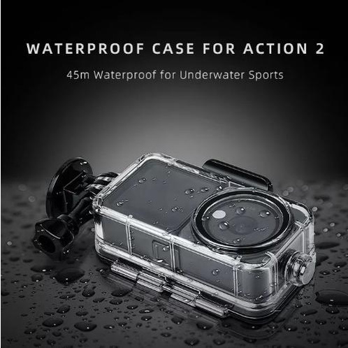 [ Promo ] Sunnylife 45M Waterproof Case Underwater Dive Housing For Dji Action 2 - Drone Kamera Dan 