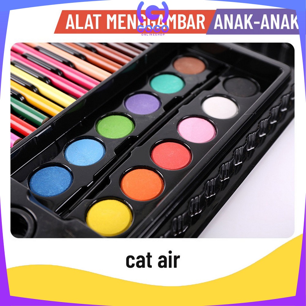 GOGO-A28 Crayon Set Pensil Warna Isi 150PCS / Alat Tulis Colouring Book / Peralatan Gambar Lukis Mewarnai Anak