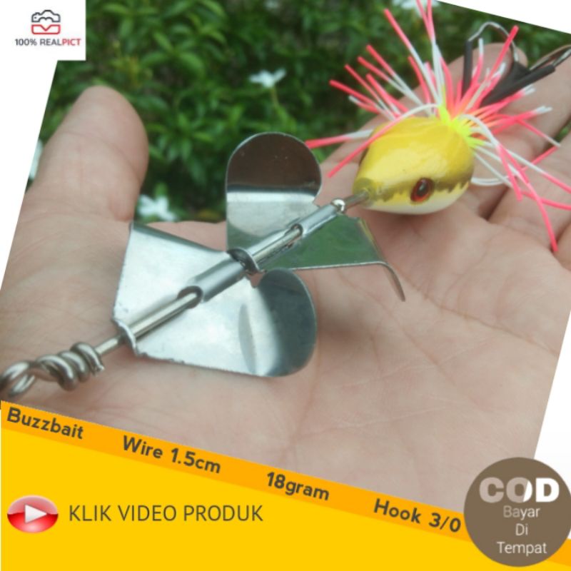 Umpan Casting Toman Gabus Kerandang Buzzbait Slater sleter Double Propeller Paling Ampuh Jitu BOMAN