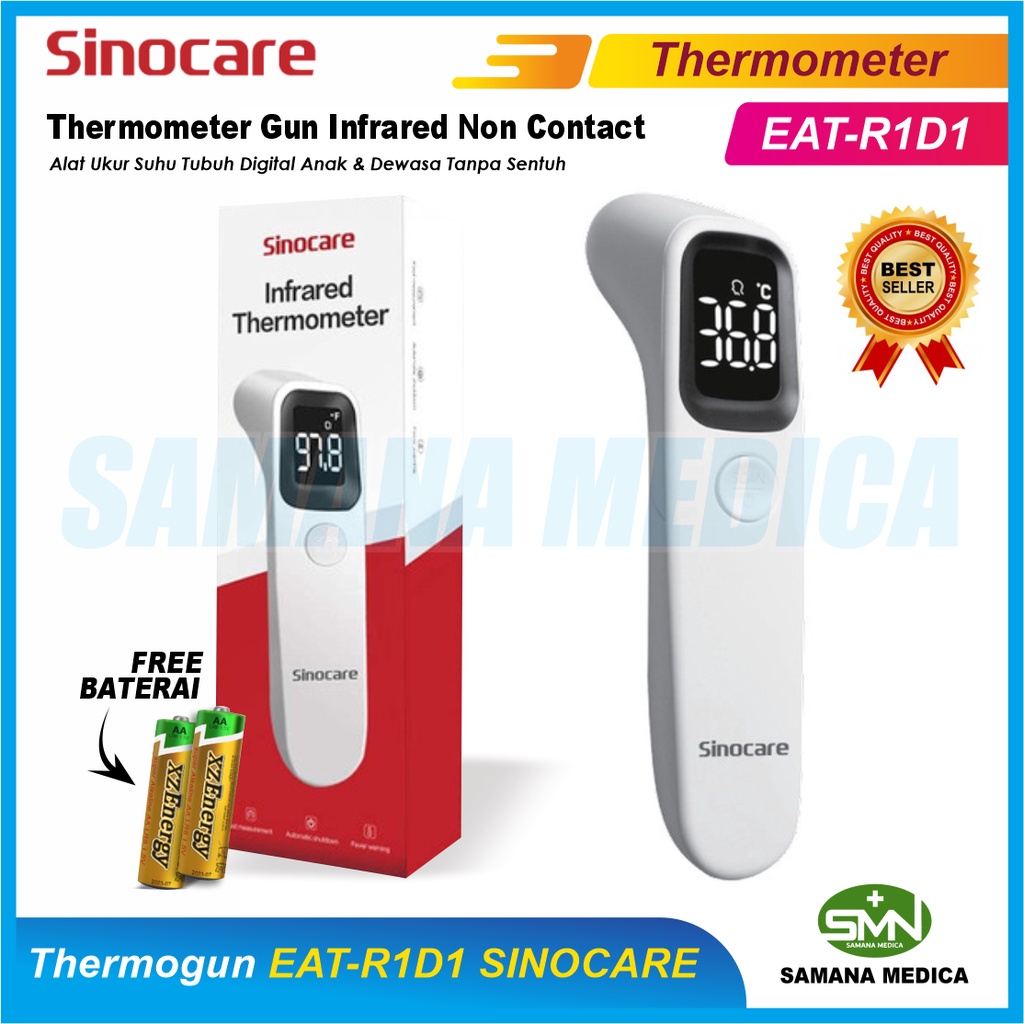 Thermometer Infrared Thermogun SINOCARE AET-R1D1 ORIGINAL harga PROMO Termometer Termogun Promo Murah