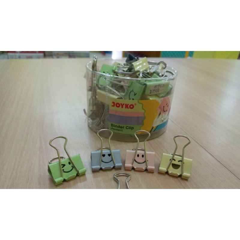 

Joyko Binder Clip 111FC2 / Penjepit Kertas Joyko 111FC2 MOTIF SMILE