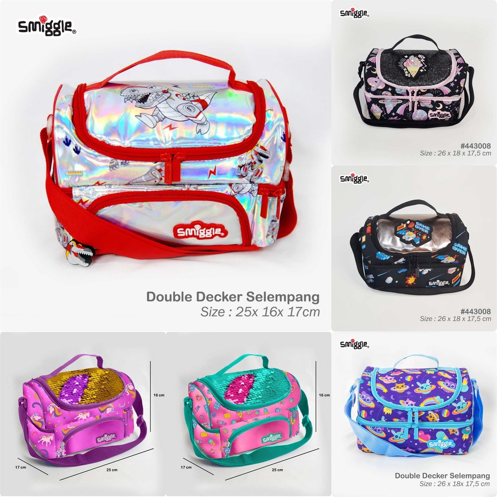 LUNCHBAG TAS BEKAL DOUBLE DECKER SMIGGLE TALI