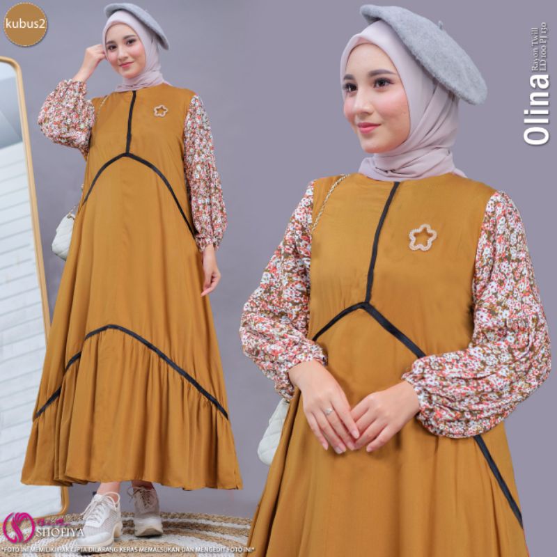 [BARU] OLINA DRESS BY SHOFIYA BAJU MUSLIM WANITA KEKINIAN