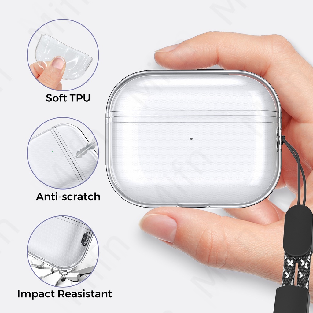 1 Pc Soft Case Silikon TPU Transparan Anti Gores Shockproof Cover Airpods Pro 2