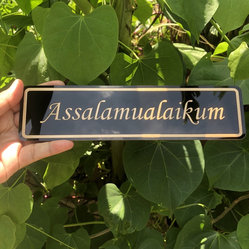 Sign Hiasan Pintu Rumah Akrilik Assalamualaikum