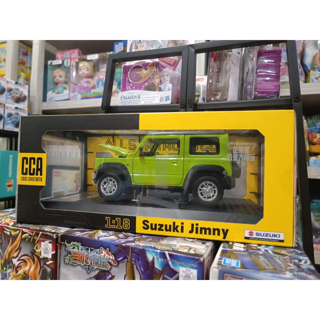 diecast mobil koleksi Suzuki Jimny hijau 1:18 mainan anak