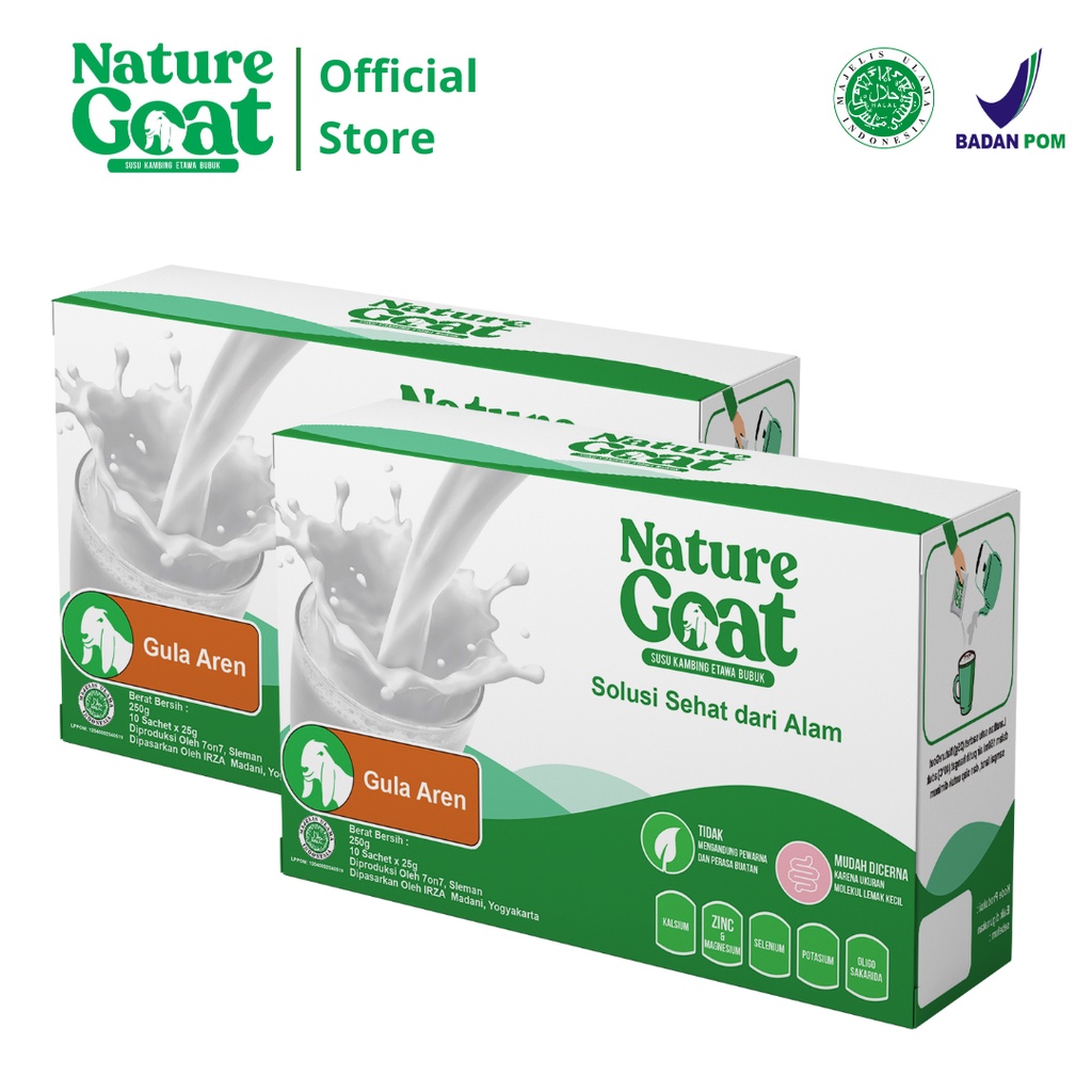 

Susu Kambing Etawa Rasa Gula Aren 2 box - NatureGoat