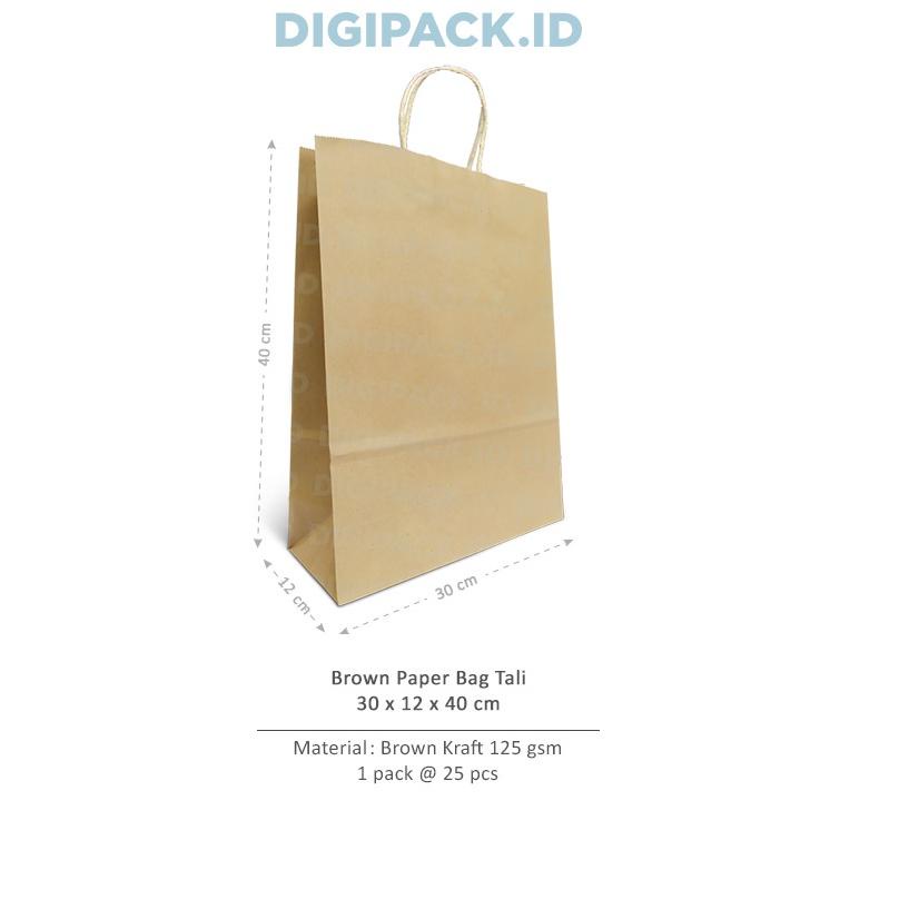 

Big Sale Digipack Brown Paper Bag Tali 30 x 12 x 40 Kantong Kertas Coklat ✔