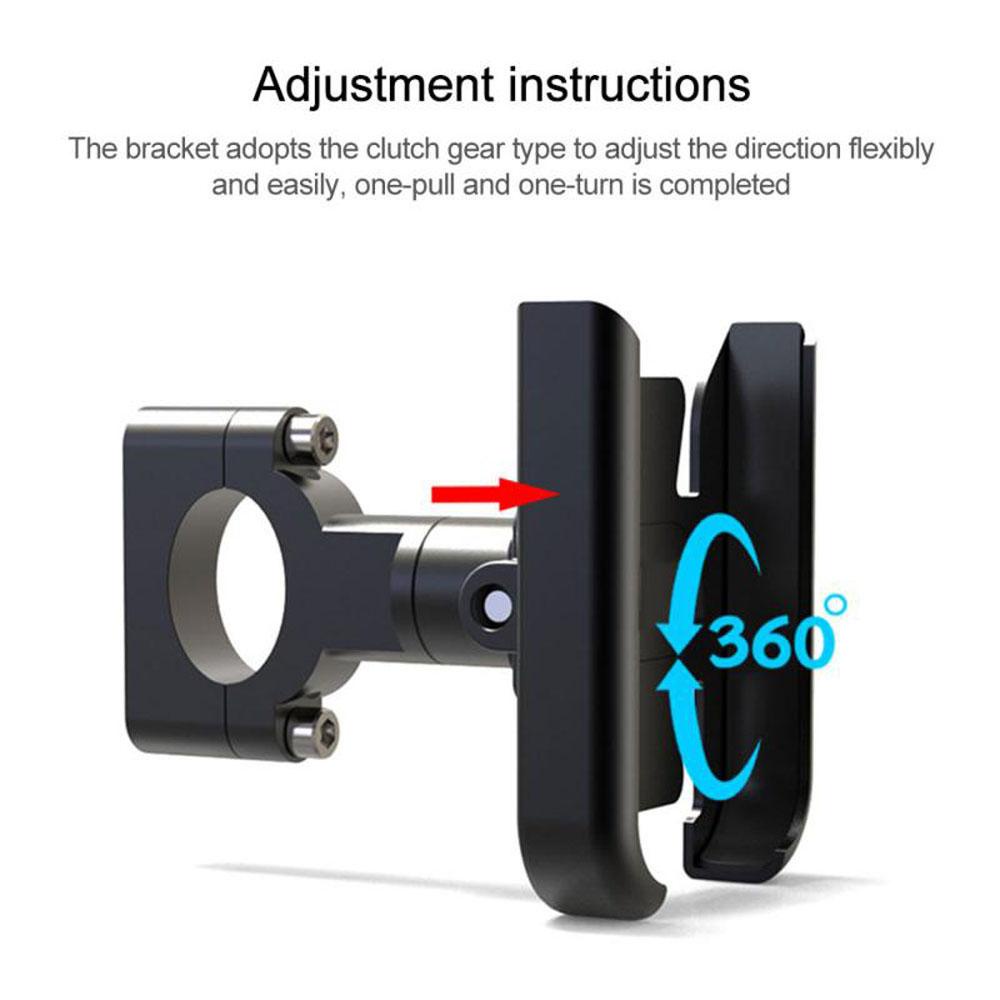 Rebuy Bicycle Phone Holder Untuk Motor Sepeda Aluminium Alloy Mount Bracket Stang Mount Anti-slip Adjustable GPS Holder