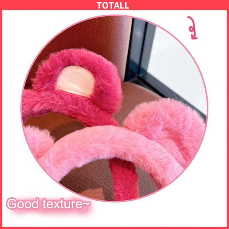 COD Ikat Kepala Cuci Muka Wanita Beruang Stroberi Mewah Ikat Kepala Jepit Rambut Lucu Hiasan Kepala-Totall