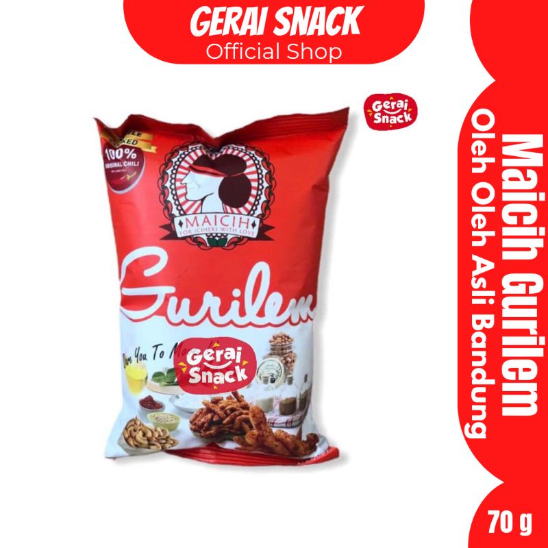 Gurilem Maicih Axl  Kerupuk Pedas Manis Bumbu Kacang (70gr)